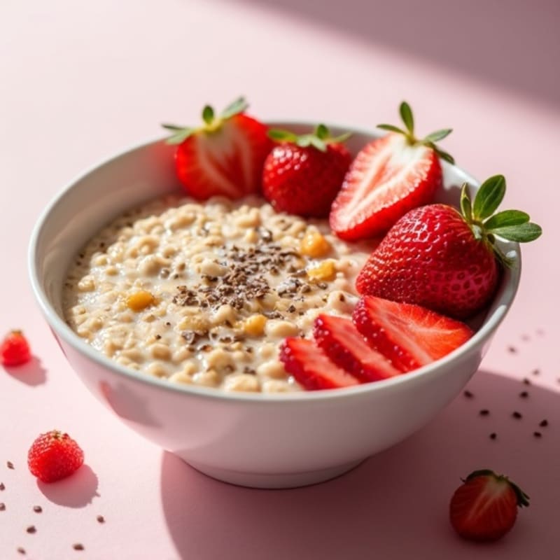 Creamy Strawberry Shortcake Overnight Oats