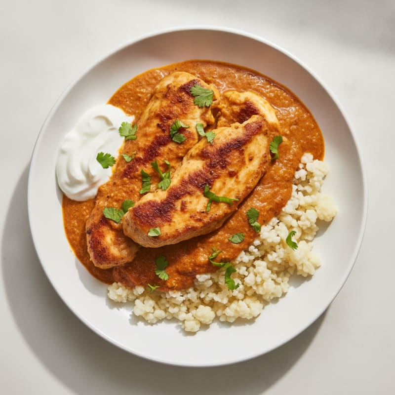 Indian Spiced Chicken with Tomato Cream Sauce