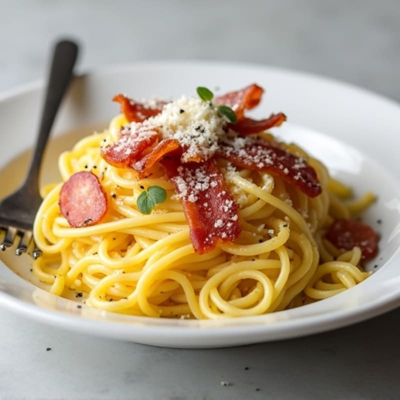 Creamy Turkey Bacon Spaghetti Squash Carbonara