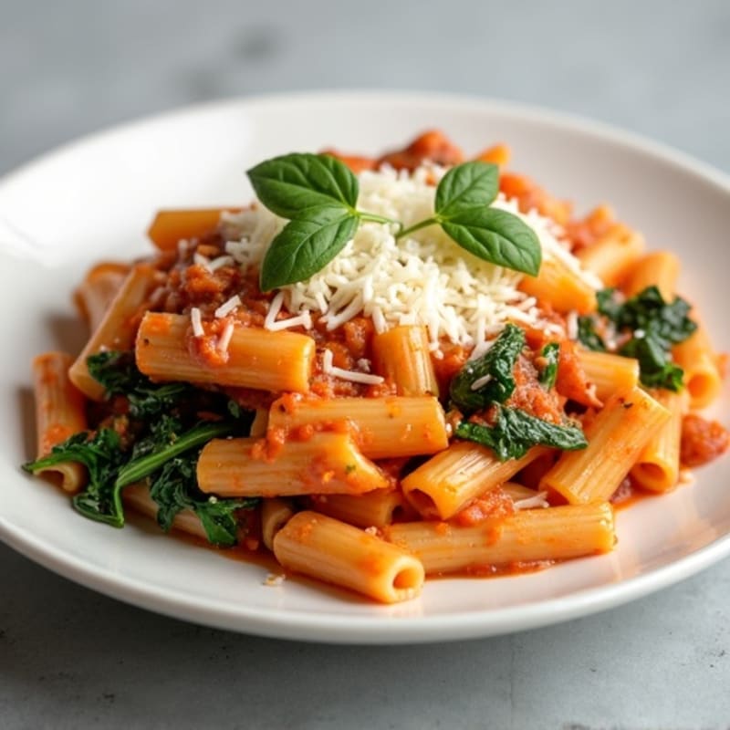 Lean Turkey Baked Ziti with Spinach and Ricotta