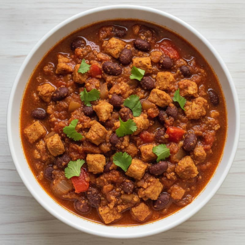 TVP and Black Bean Chili