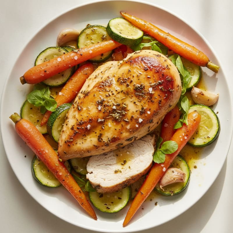 Poulet Rôti aux Herbes et Légumes
