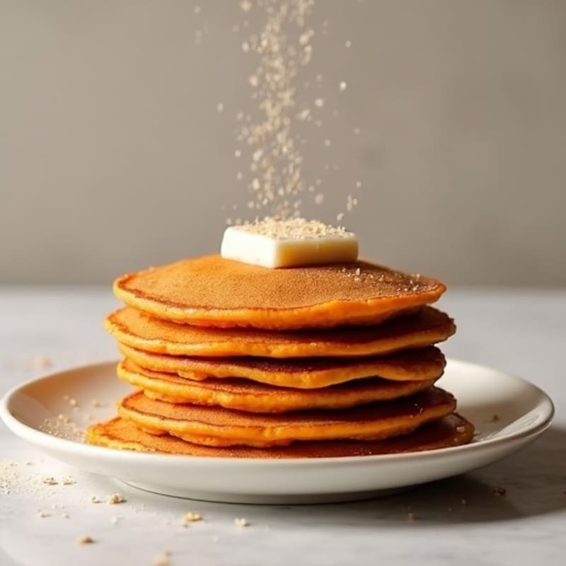Fluffy Sweet Potato Protein Pancakes