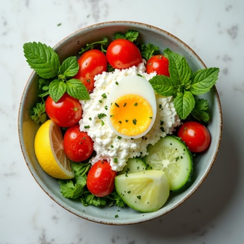 Protein-Packed Savory Cottage Cheese Bowl with Fresh Herbs