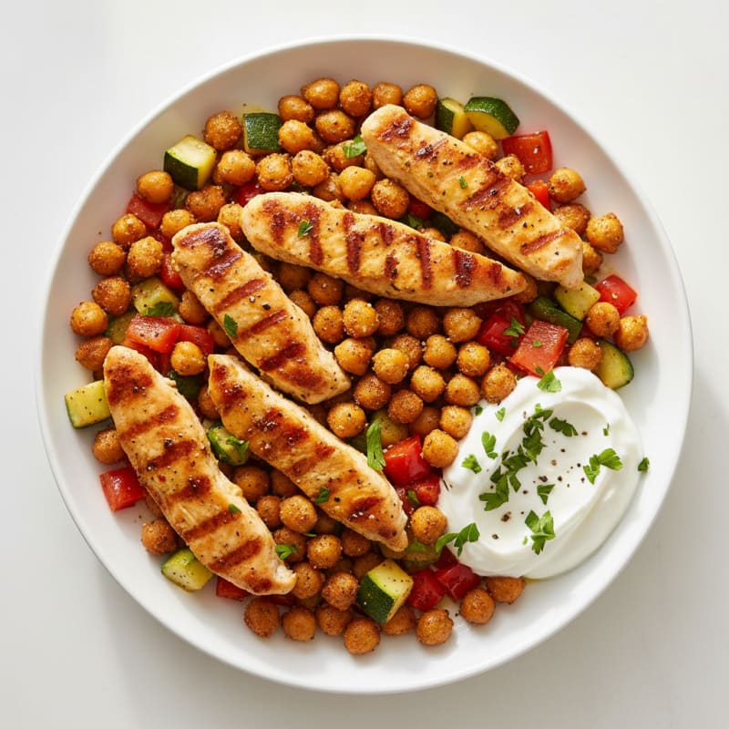 Zesty Roasted Chickpea & Veggie Bowl