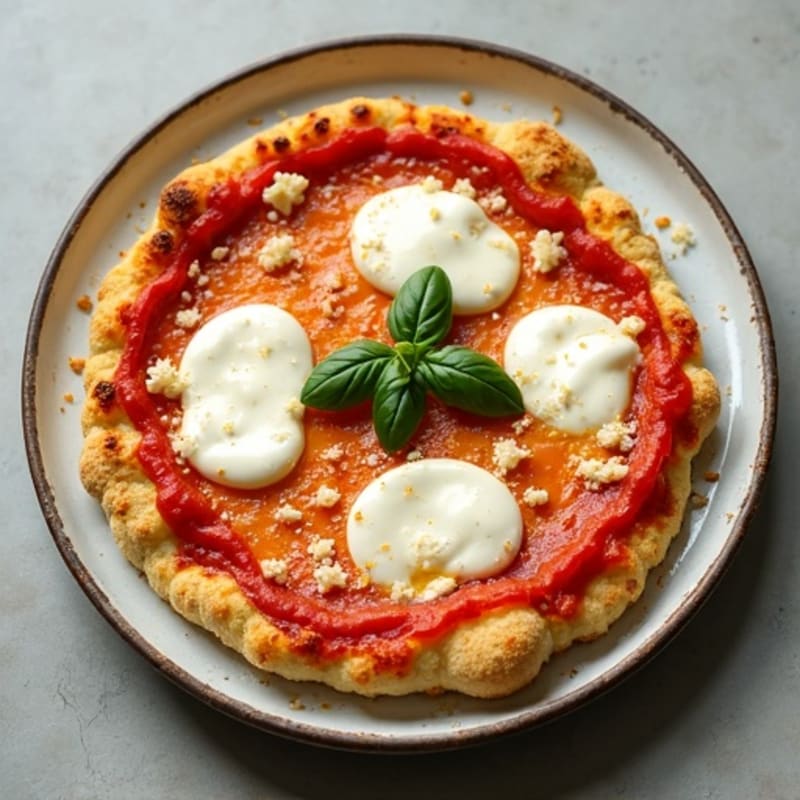 Crispy Cauliflower Crust Pizza with Fresh Mozzarella