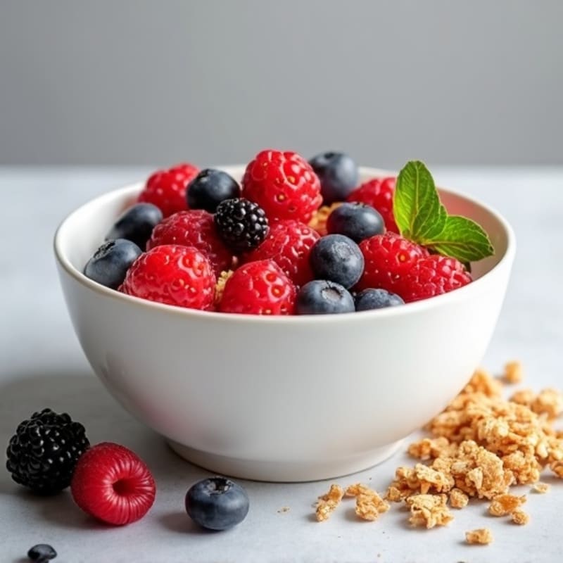 Creamy Greek Yogurt with Fresh Berries and Crunchy Granola