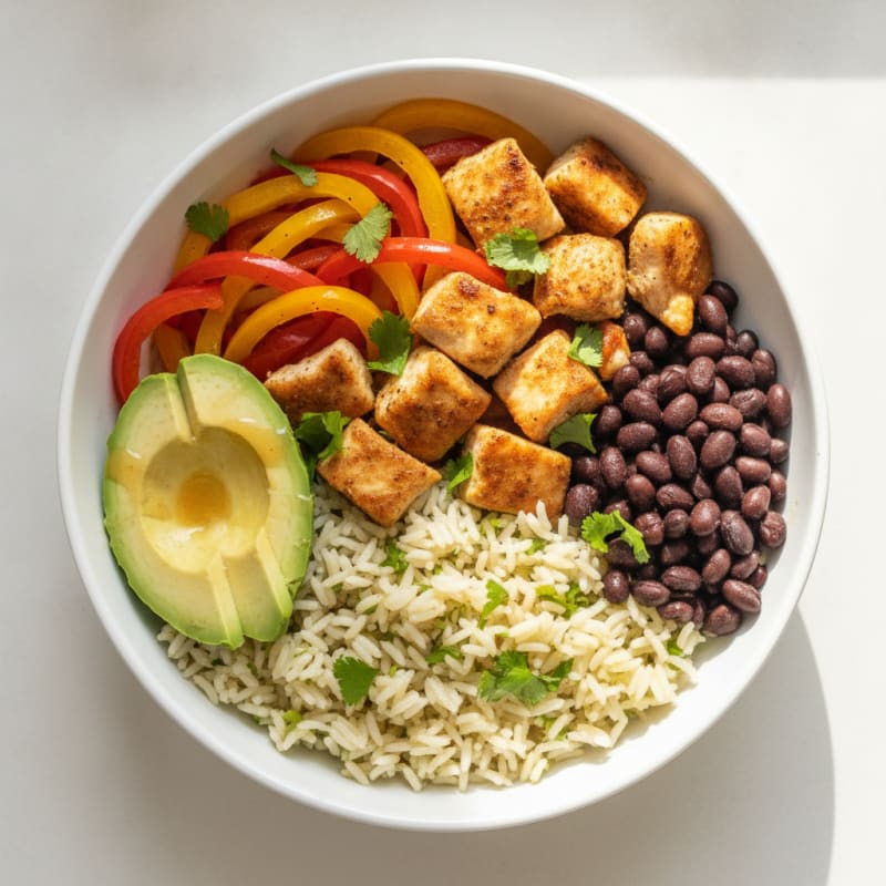 Chicken Burrito Bowl with Cilantro-Lime Rice