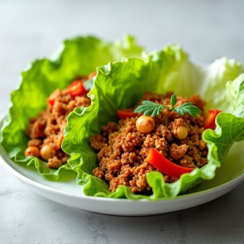 Spicy Ground Turkey Lettuce Wraps