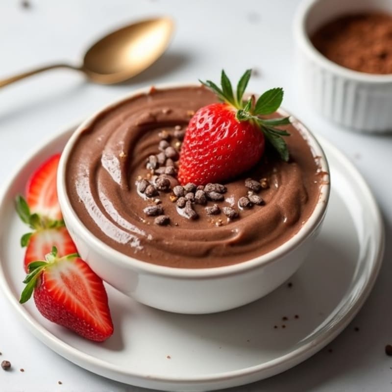 Silky Chocolate Protein Pudding with Chia Seeds