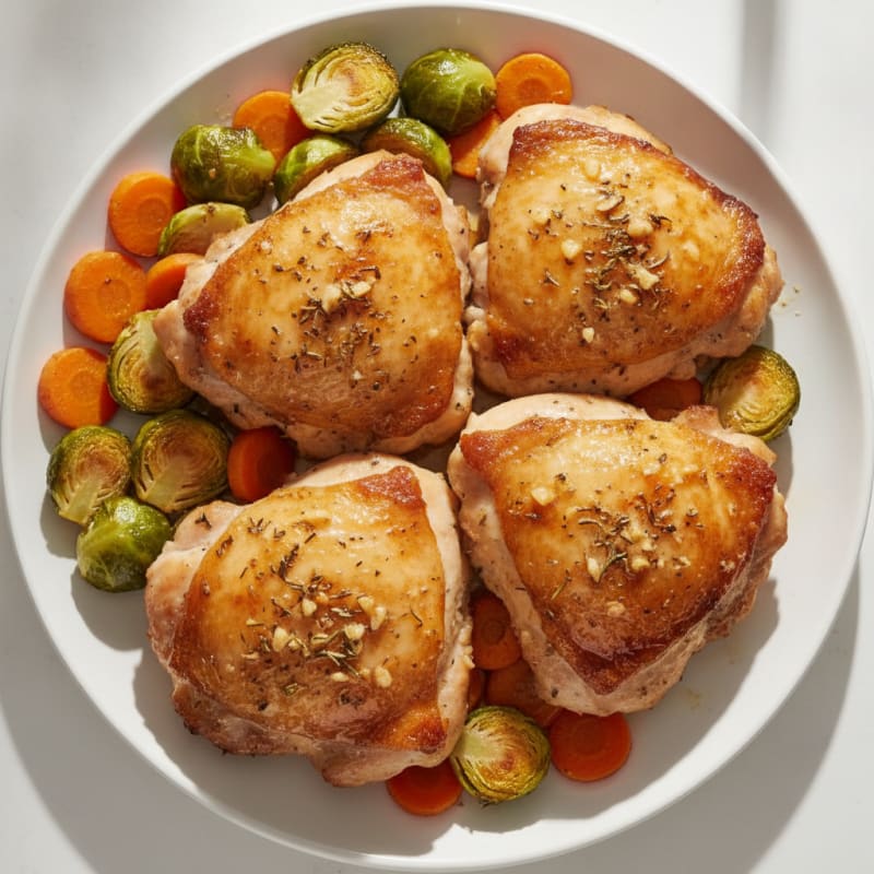 Garlic Herb Roasted Chicken Thighs