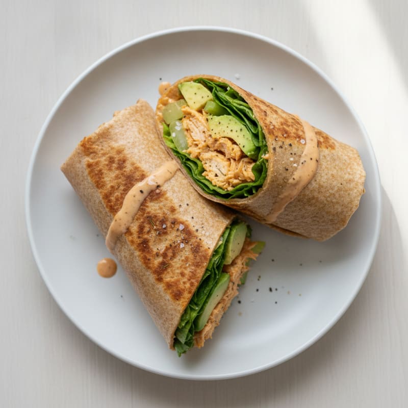 Buffalo Ranch Chicken Salad Wrap