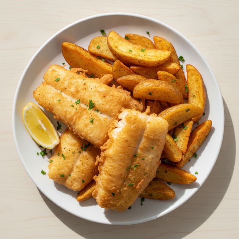 Classic Beer-Battered Cod and Chips