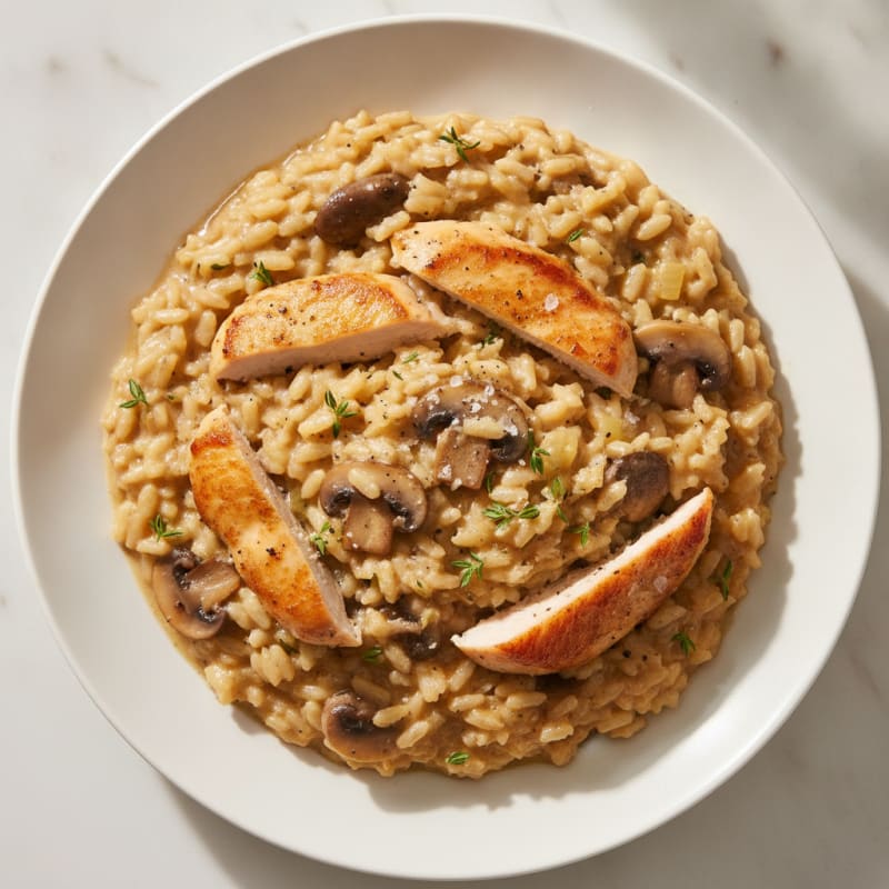 Creamy Parmesan Mushroom Risotto