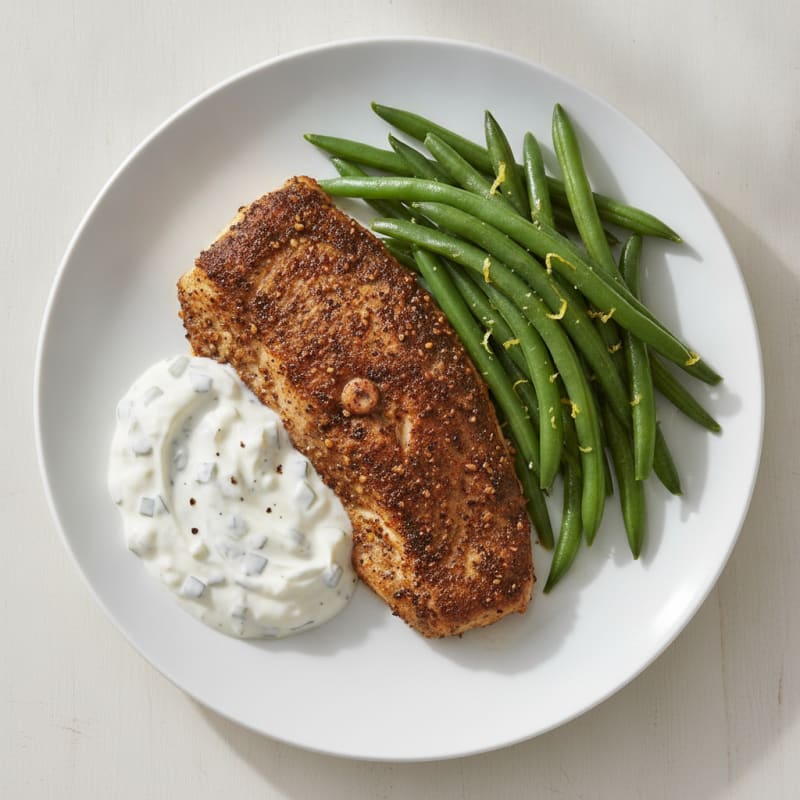 Cajun Blackened Catfish with Tartar Sauce