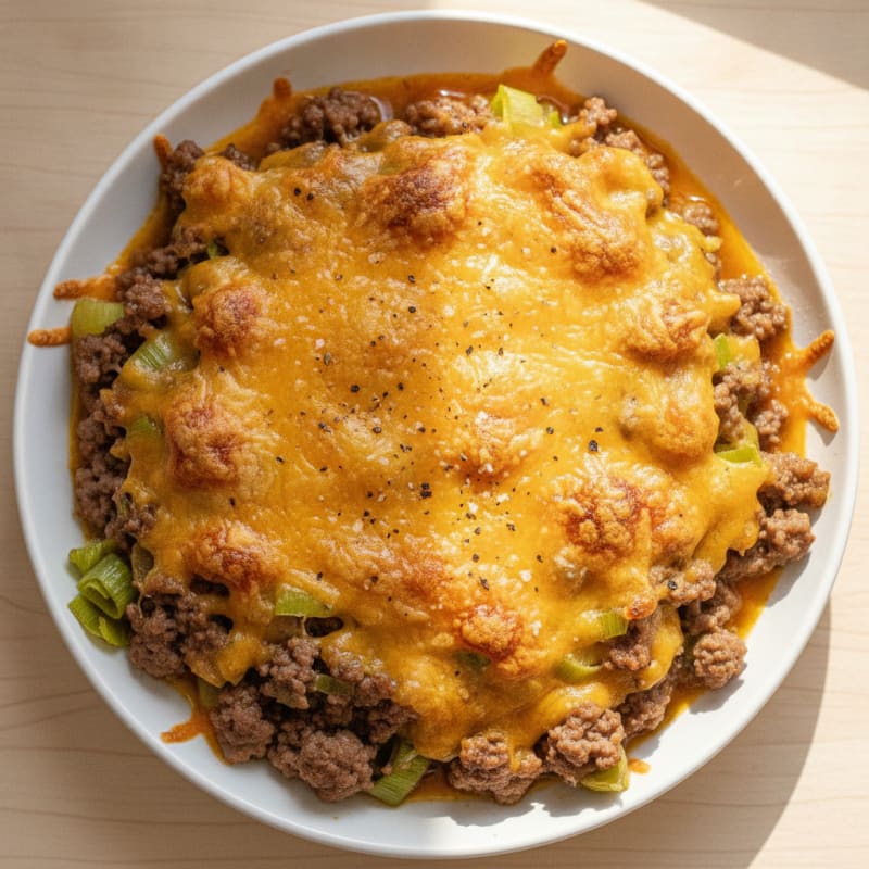 Savory Leek and Beef Bake