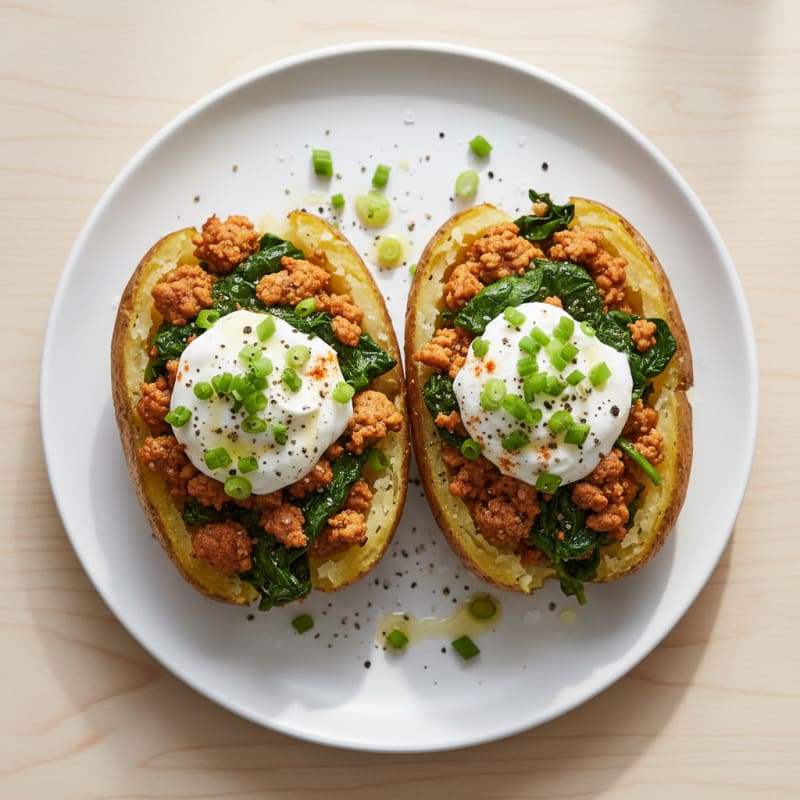 Loaded Baked Potatoes with Savory Toppings