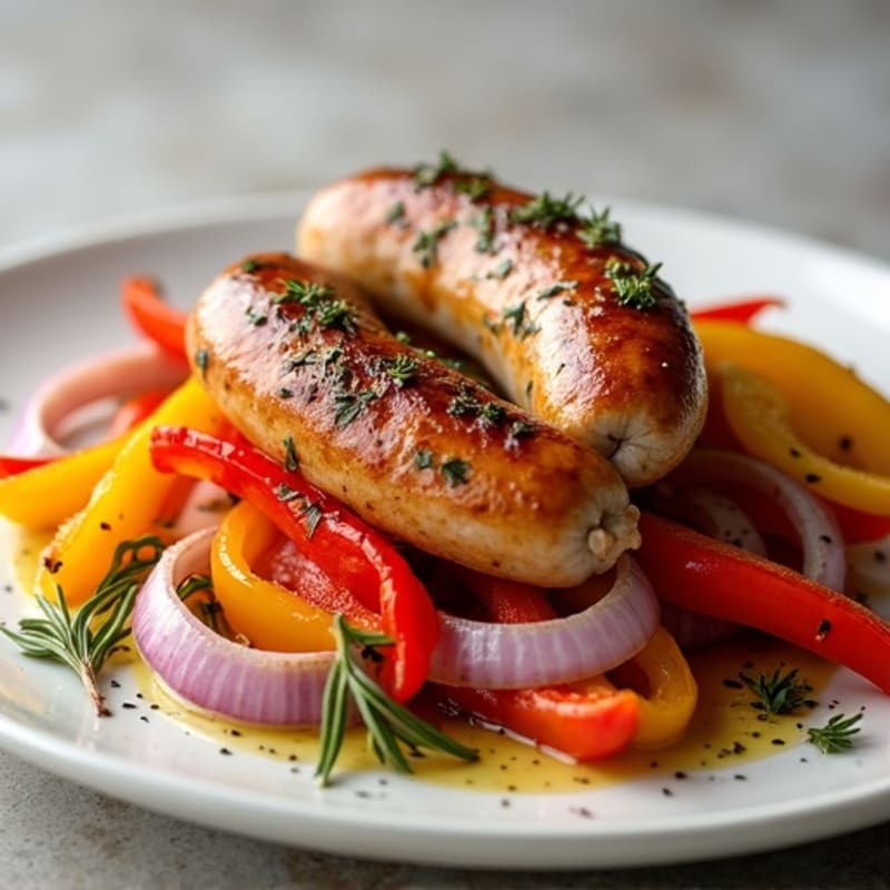 Herb-Roasted Chicken Sausage with Sweet Peppers