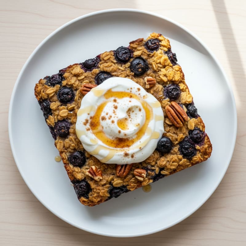 Blueberry Pecan Baked Oatmeal