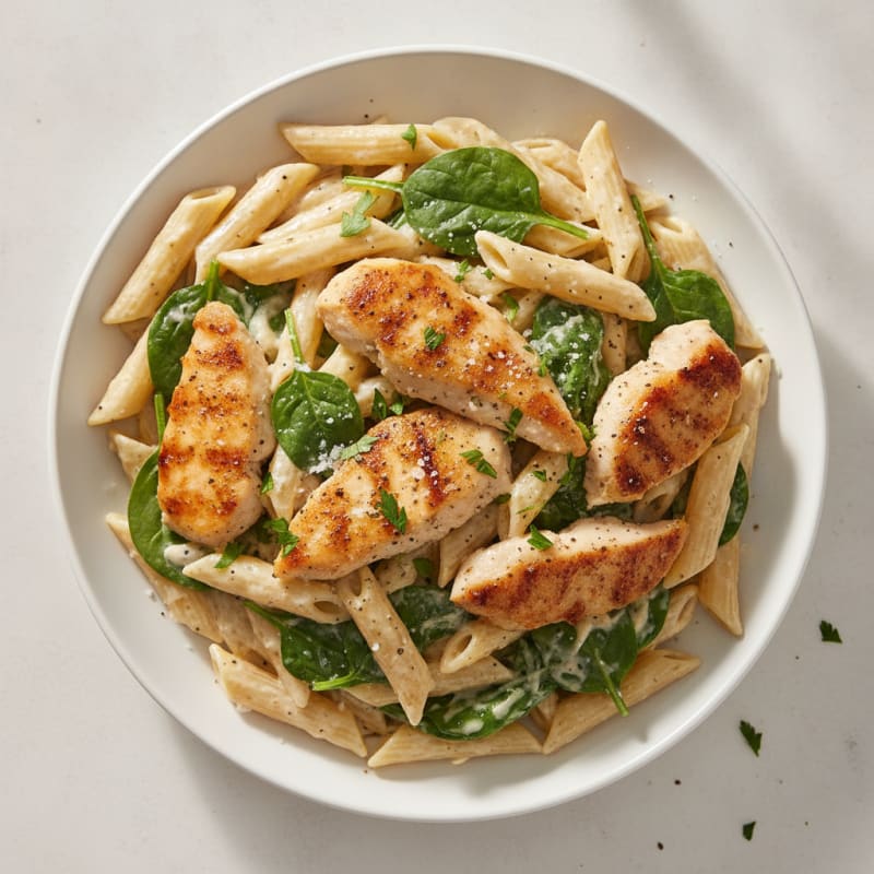 Garlic Parmesan Chicken Alfredo Pasta