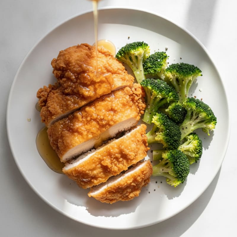 Crispy Buttermilk Fried Chicken with Honey Glaze