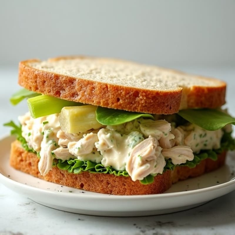 Healthy Creamy Chicken Salad Sandwich