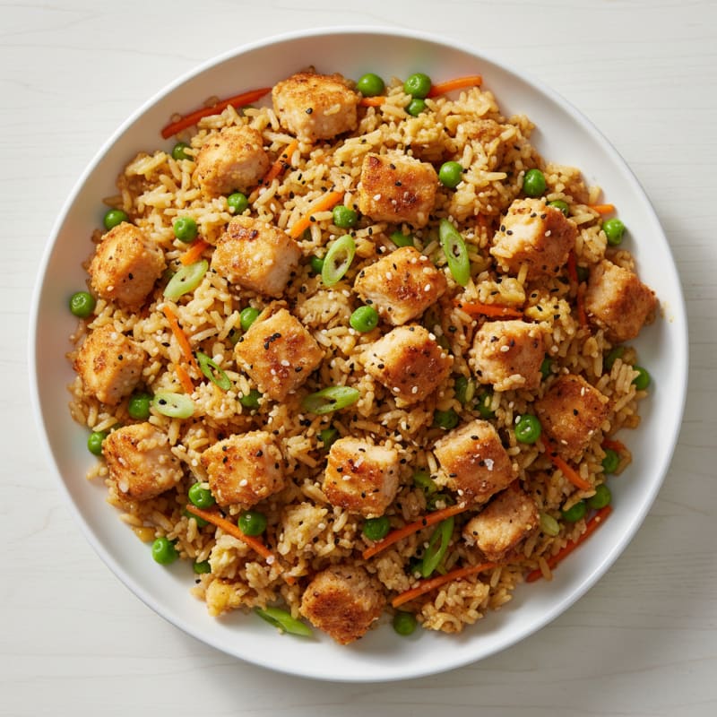 Crispy Sesame-Ginger Chicken Fried Rice