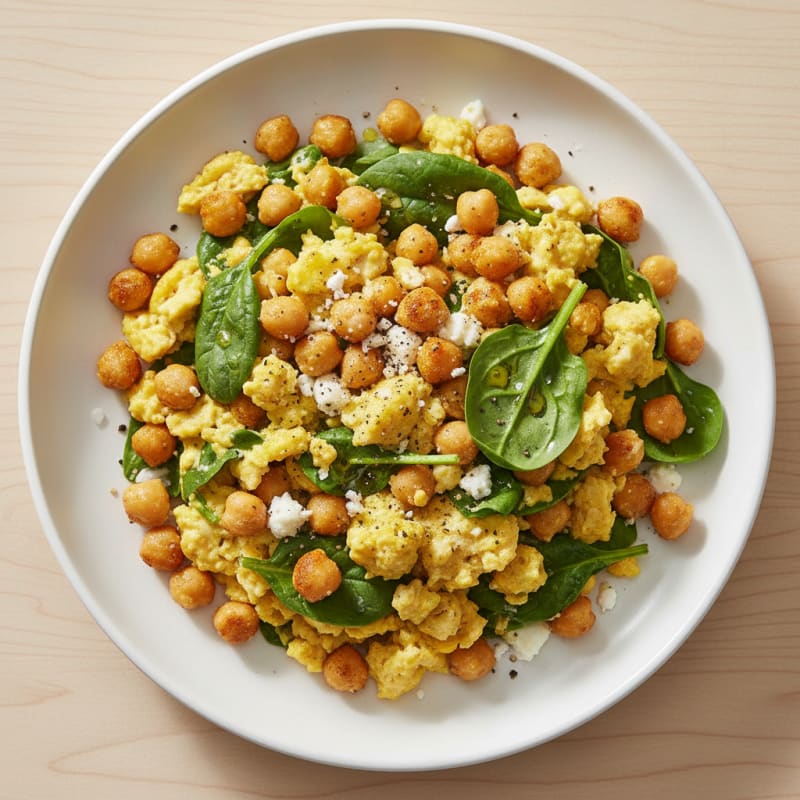 Creamy Spiced Chickpea Scramble