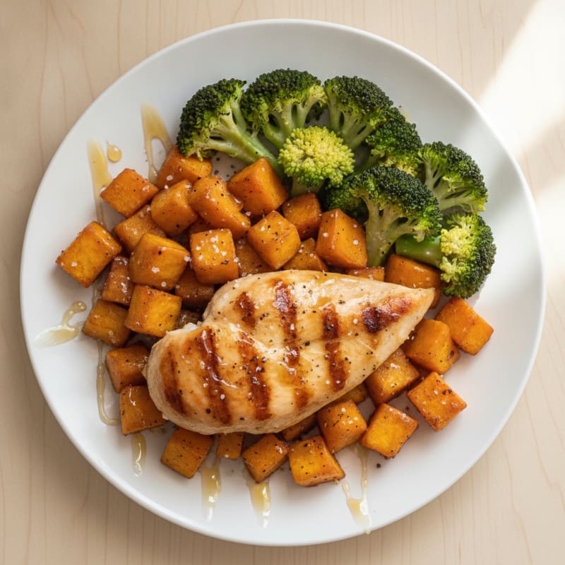 Roasted Sweet Potatoes with Honey Glaze