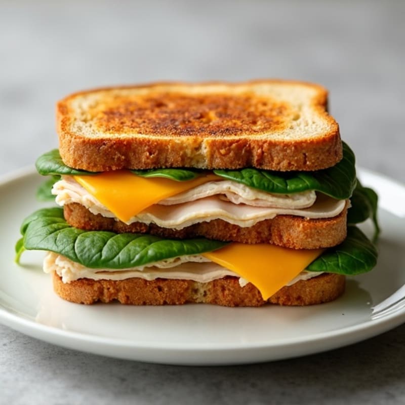 Crispy Stacked Turkey and Spinach Melt