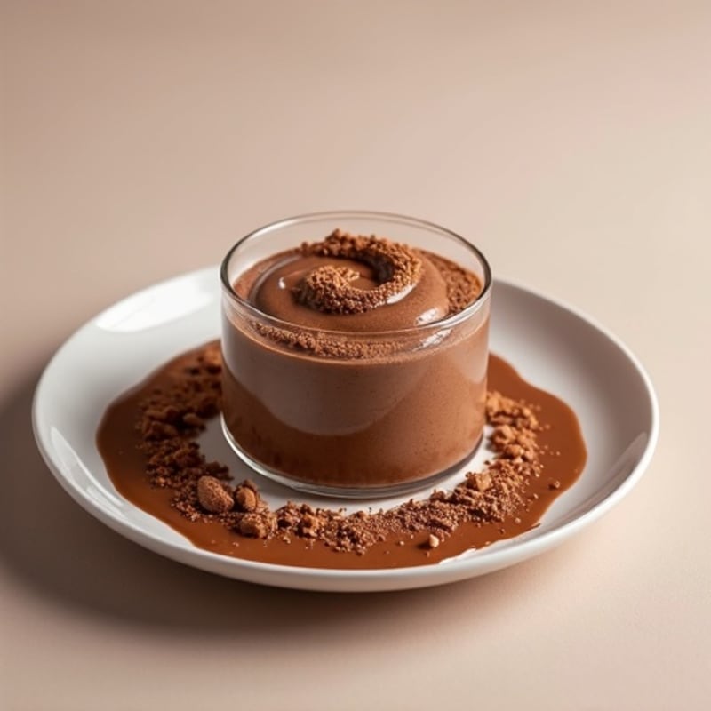 Chocolate Protein Mousse with Almond Butter Swirl