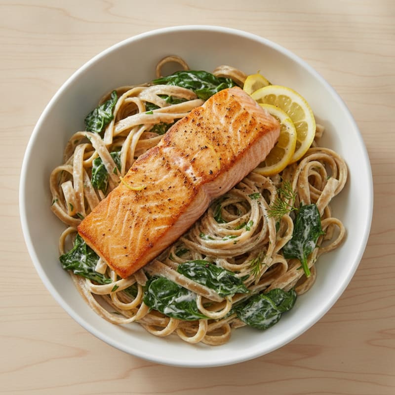 Lemon-Dill Salmon Fettuccine