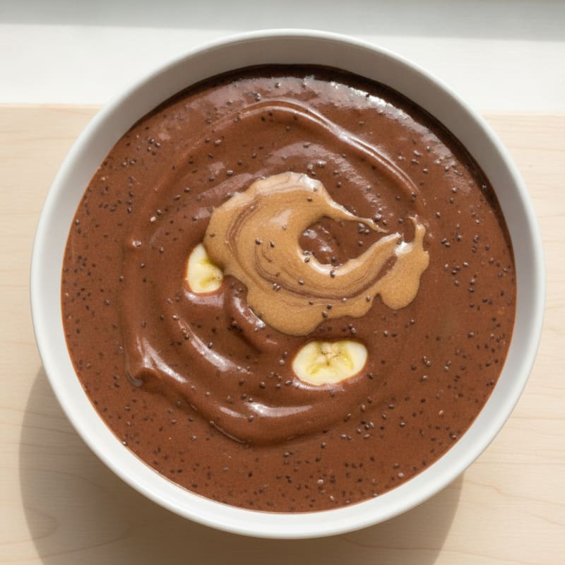 Silky Chocolate Protein Pudding with Chia Seeds