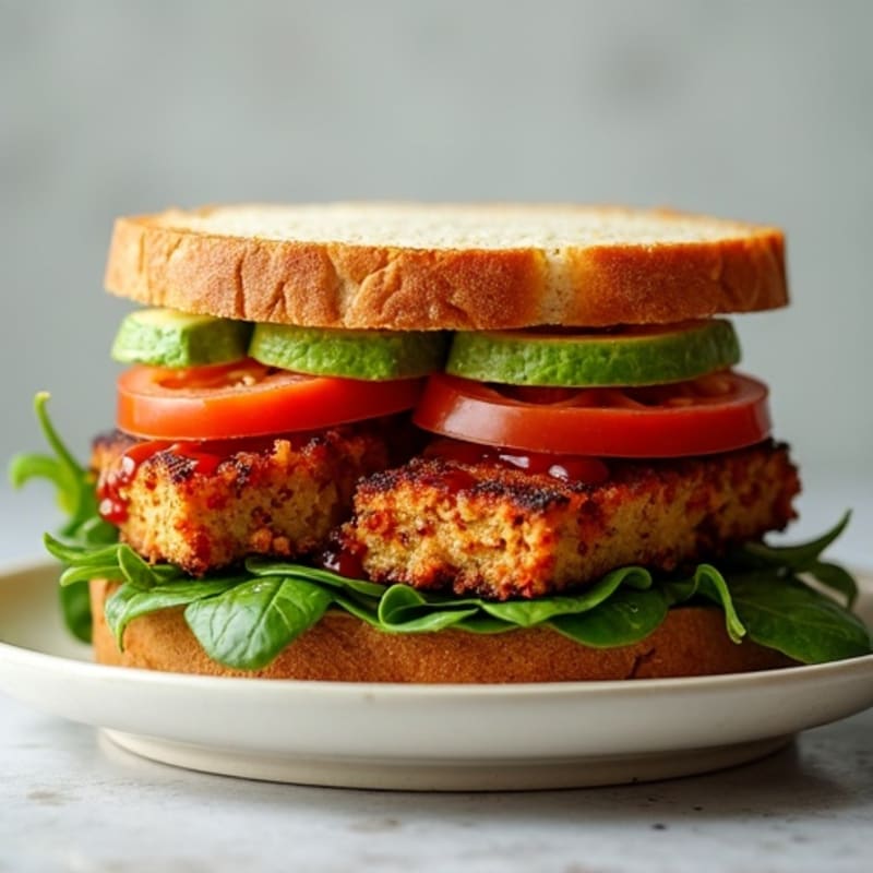 Pan-Seared Smoky BBQ Tempeh Sandwich