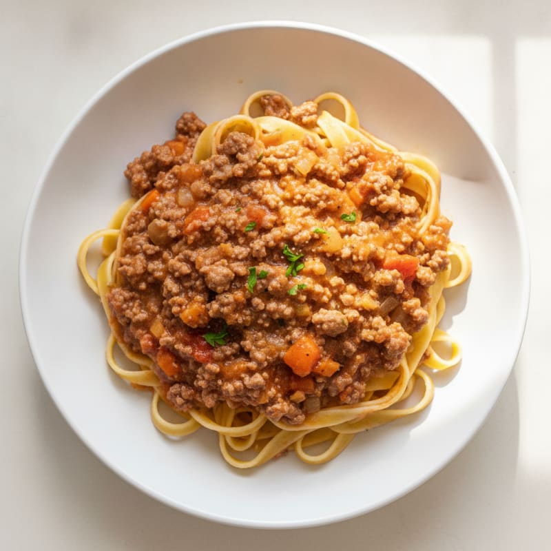 Classic Bolognese with Tagliatelle