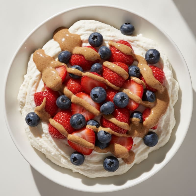 Silky Greek Yogurt Protein Mousse with Berries