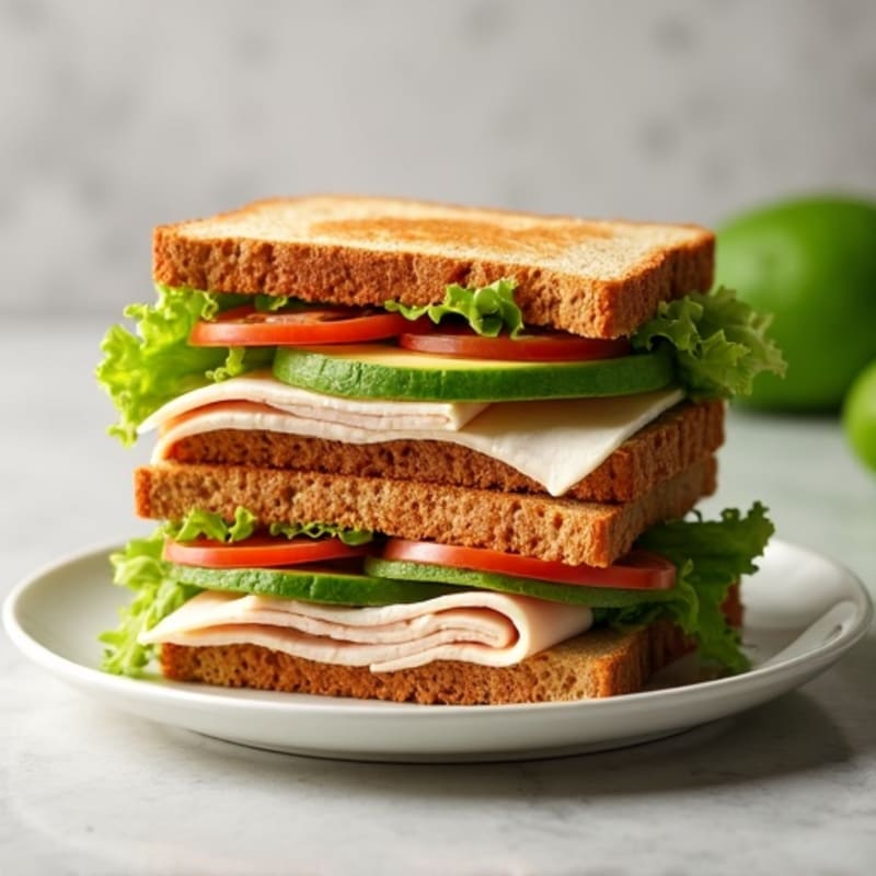 Stacked Turkey Club with Fresh Avocado