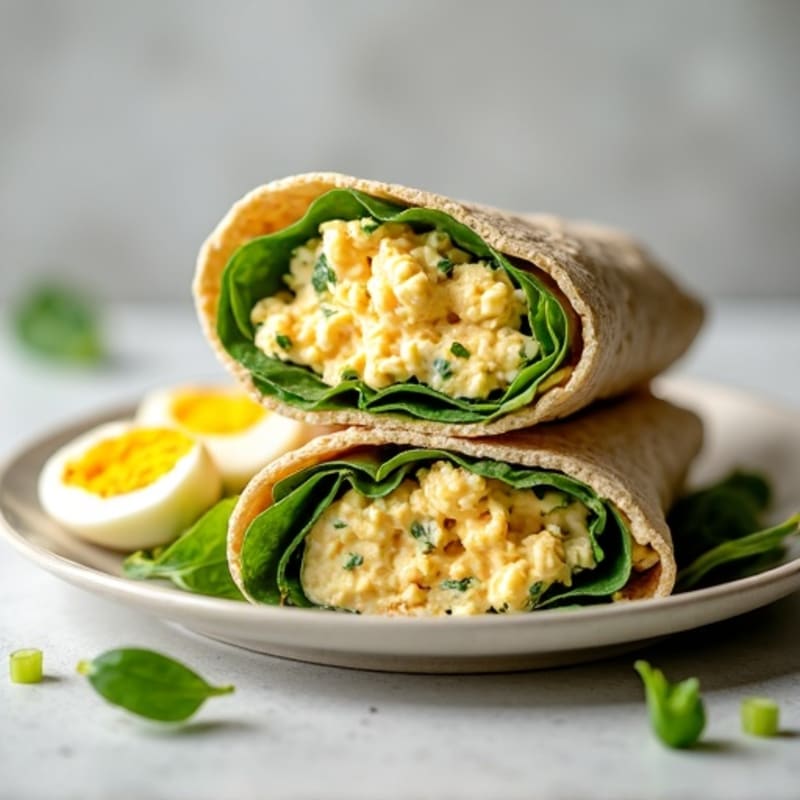 Healthy Creamy Egg Salad Wraps
