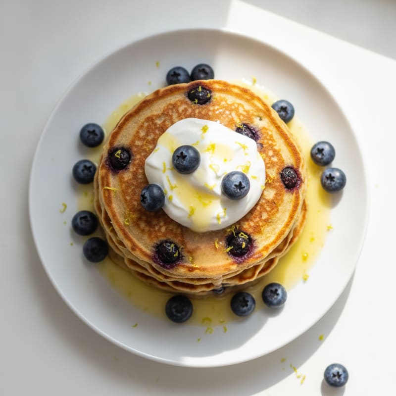 Blueberry-Lemon Ricotta Pancakes