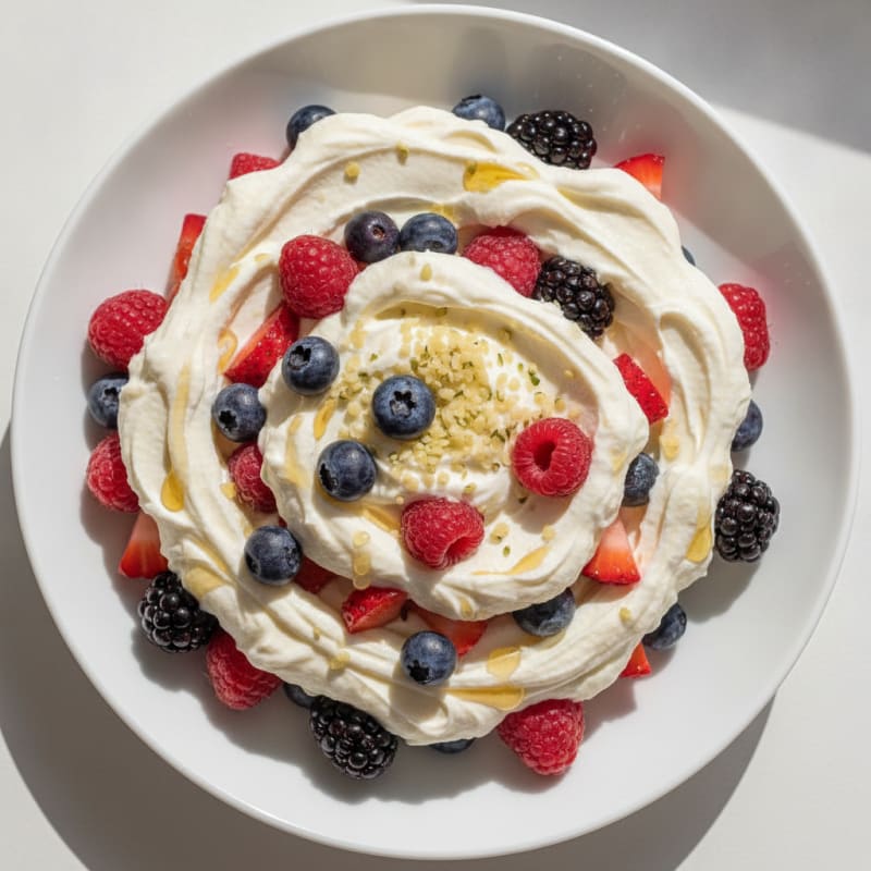Greek Yogurt Protein Parfait with Mixed Berries