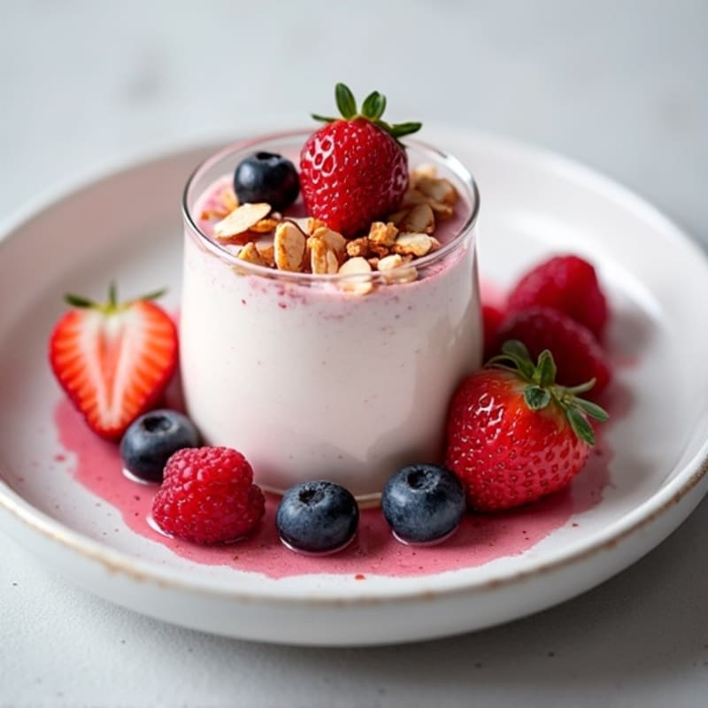 Silky Greek Yogurt Protein Mousse with Mixed Berries
