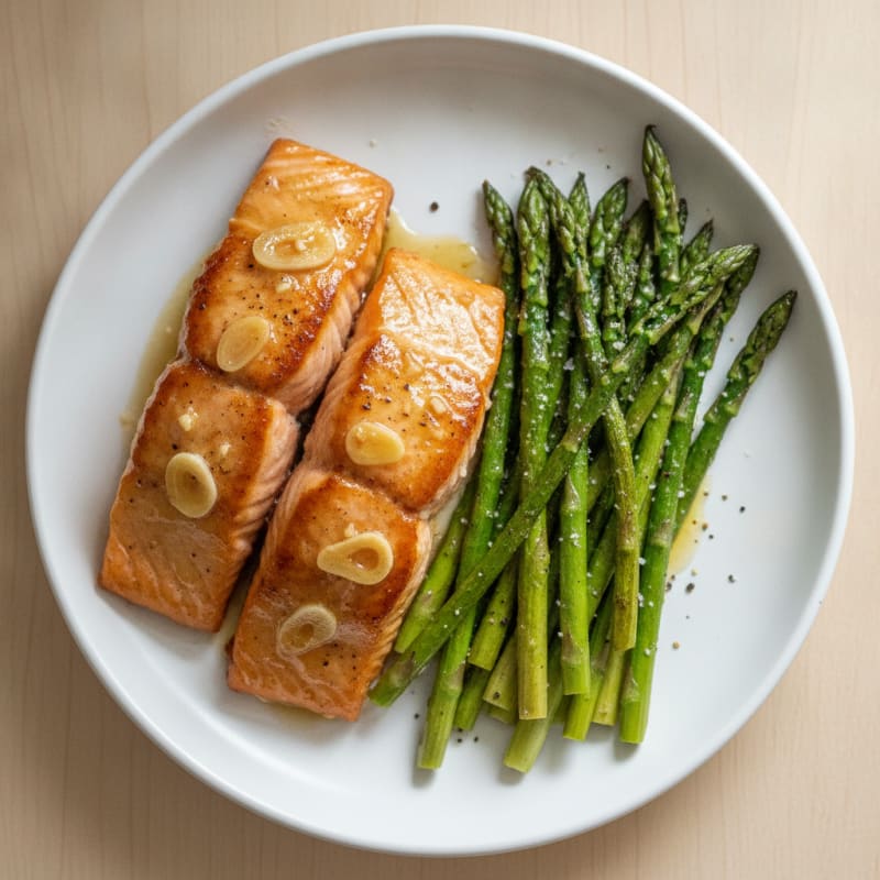 Honey-Glazed Salmon with Roasted Asparagus