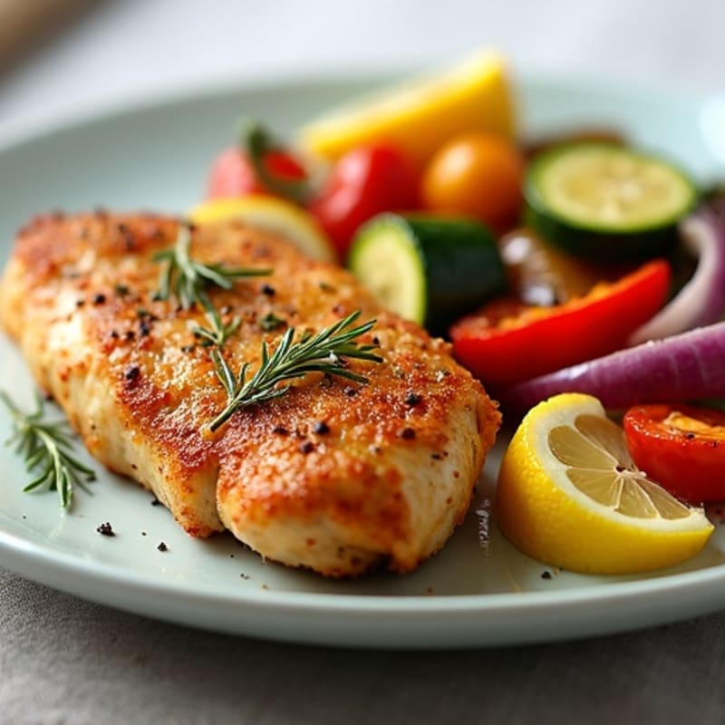 Crispy Lemon-Herb Chicken with Roasted Vegetables