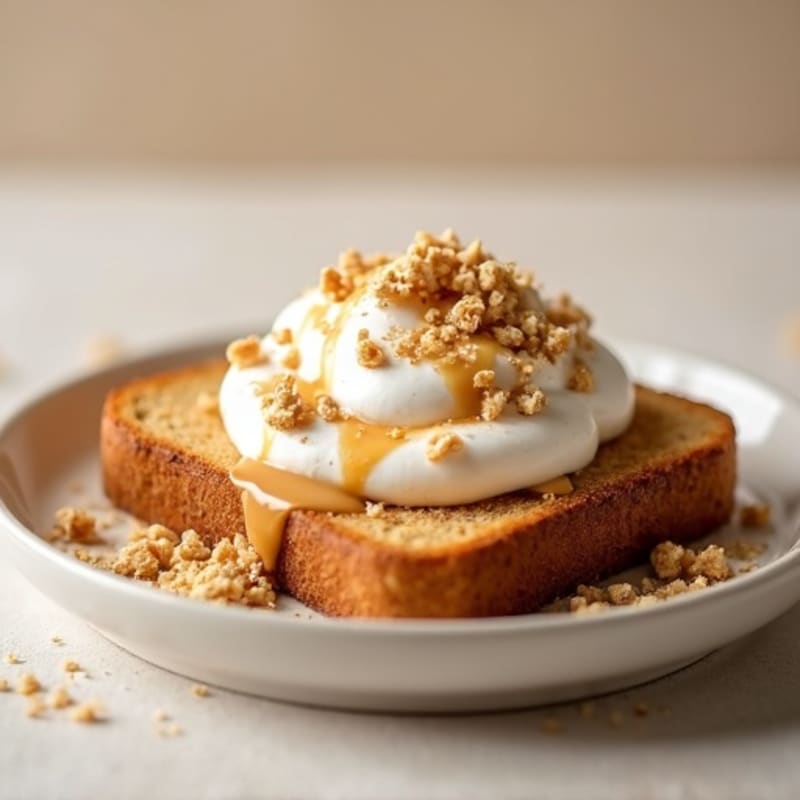 Creamy Peanut Butter and Vanilla Protein Fluff Whole Grain Toast