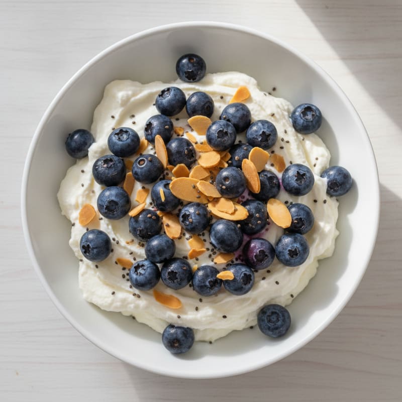 Greek Yogurt Protein Bowl with Berries and Almonds