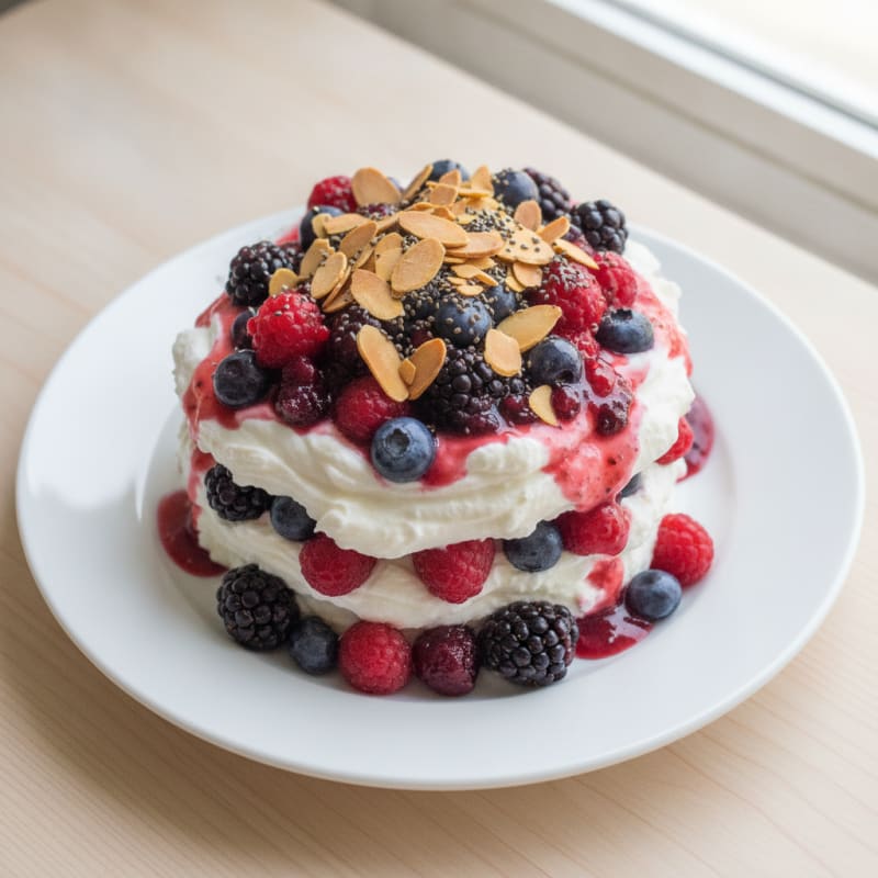 Greek Yogurt Protein Parfait with Mixed Berries