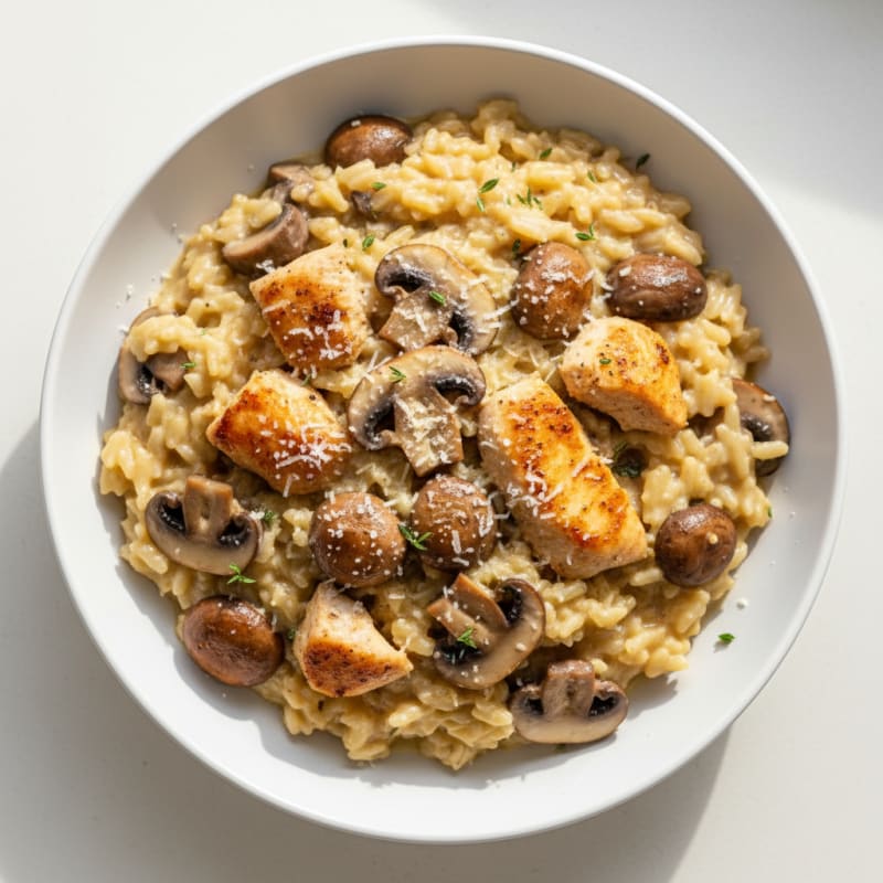 Creamy Parmesan Mushroom Risotto