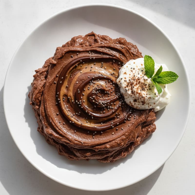 Silky Chocolate Protein Pudding with Almond Butter