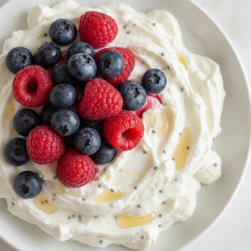 Silky Greek Yogurt Protein Pudding with Berries