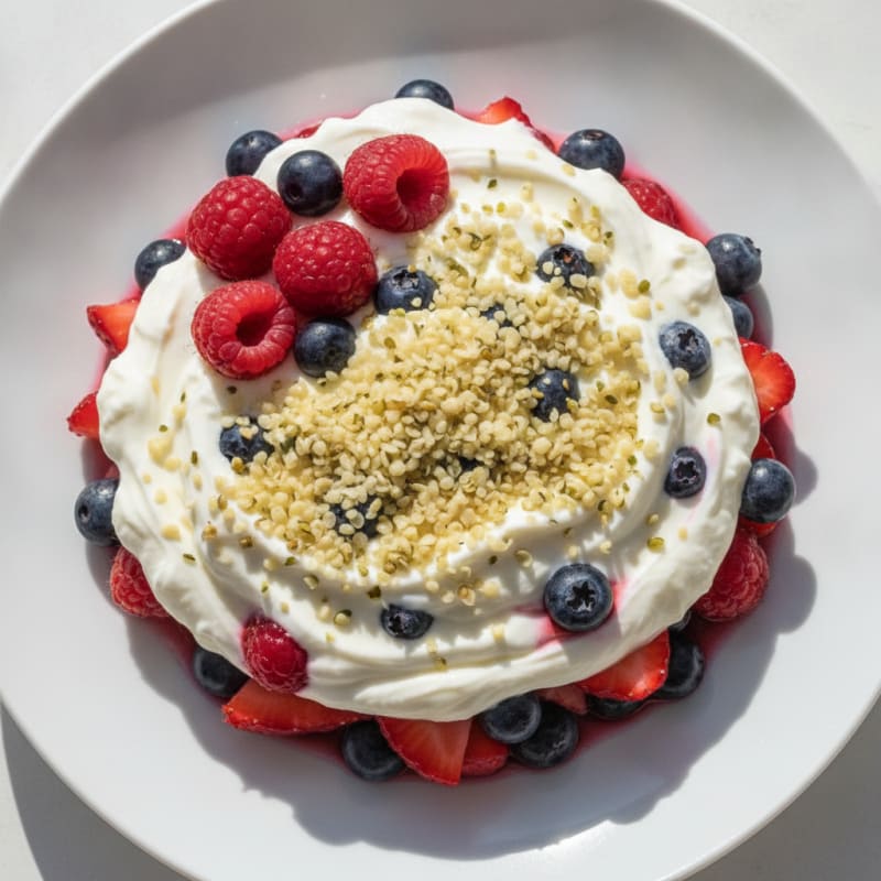 Greek Yogurt Protein Parfait with Mixed Berries